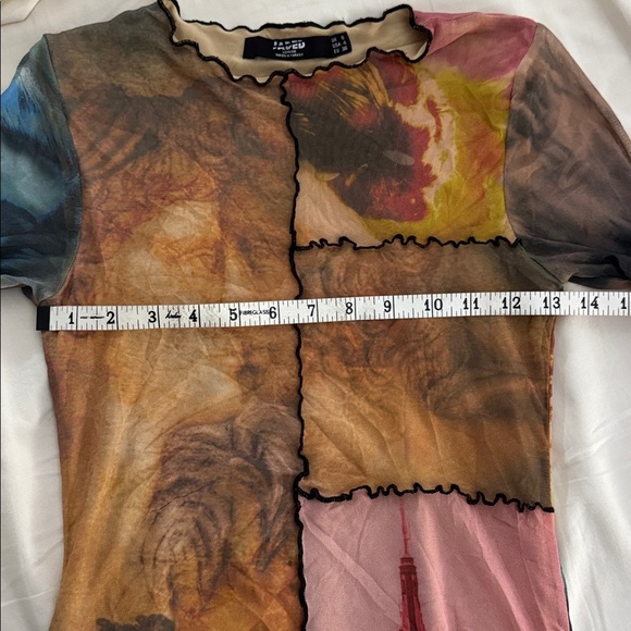 Jaded London New York Renaissance Grunge Bodycon Patchwork Mini Dress Sz 4 Artsy - Picture 10 of 12